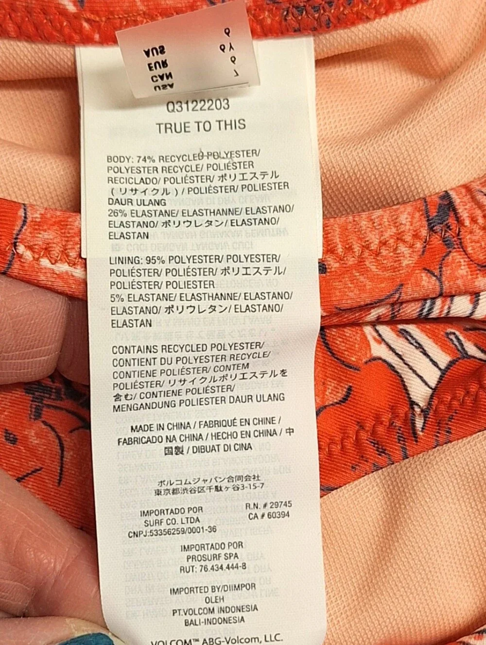 Volcom Sea U Soon Pistol Punch Bikini Set, Size 7, Style#Q3122203, NWT🌞